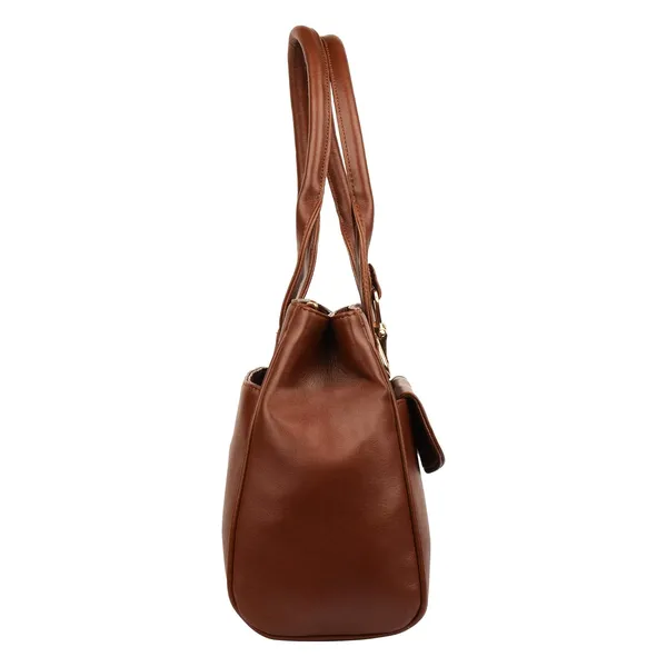 Tan_Premium_Pu_Leather_Handbag_For_Women