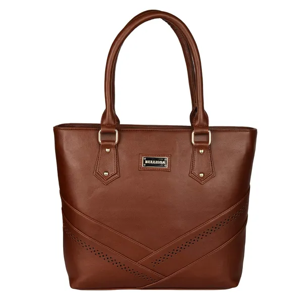 Tan_Premium_Pu_Leather_Tote_Bag_For_Women