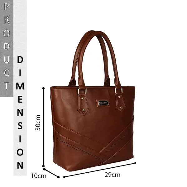 Tan_Premium_Pu_Leather_Tote_Bag_For_Women
