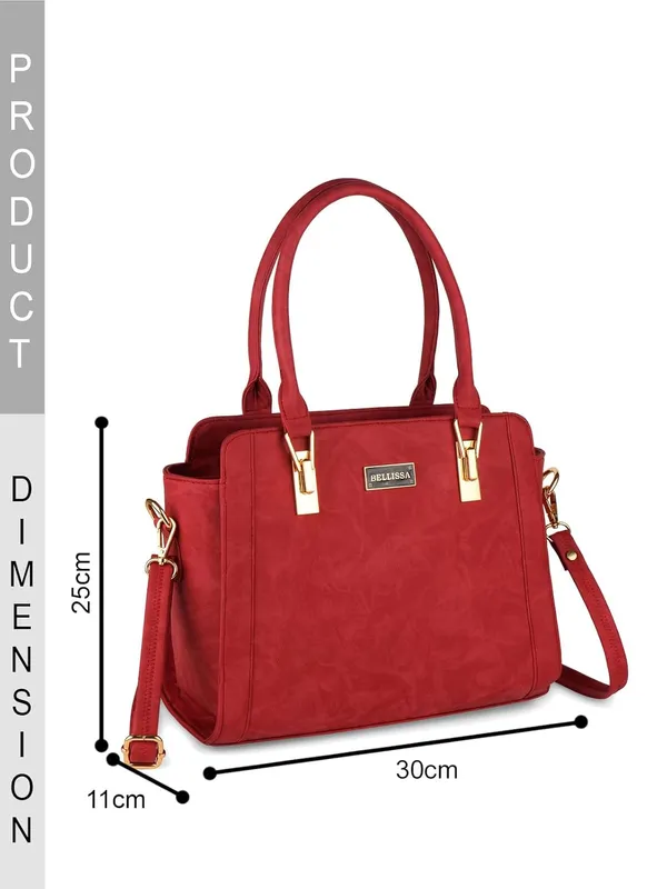Red_Premium_Pu_Leather_Handbag_For_Women