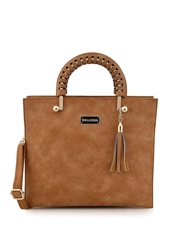 Beige_Premium_Pu_Leather_Handbag_For_Women