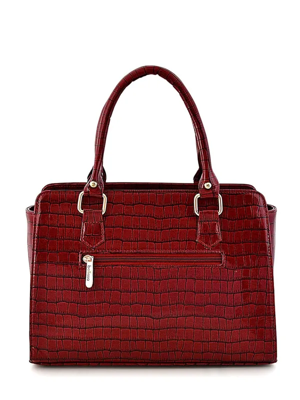 Maroon_Premium_Pu_Leather_Handbag_For_Women