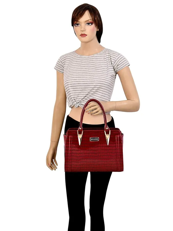 Maroon_Premium_Pu_Leather_Handbag_For_Women