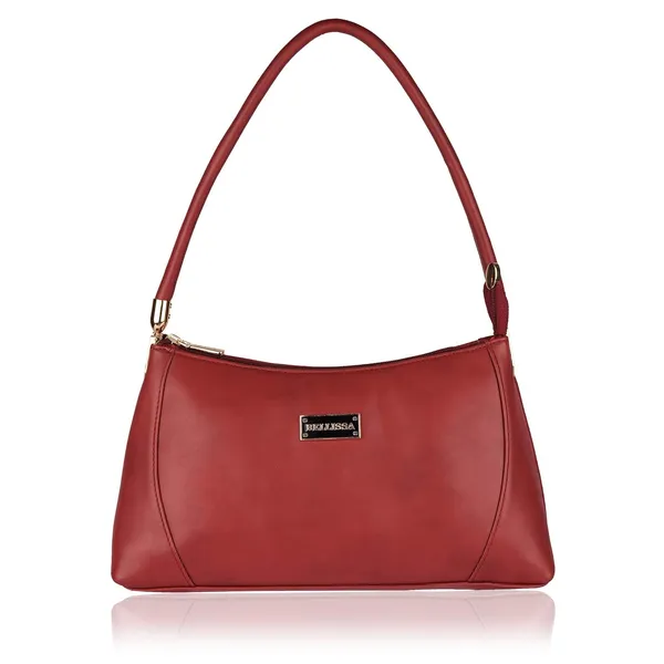 Maroon_Premium_Pu_Leather_Shoulder_Bag_For_Women