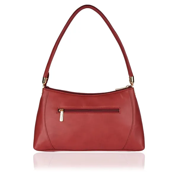 Maroon_Premium_Pu_Leather_Shoulder_Bag_For_Women