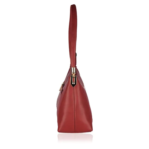 Maroon_Premium_Pu_Leather_Shoulder_Bag_For_Women