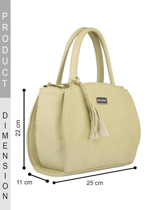 Cream_Premium_Pu_Leather_Handbag_For_Women