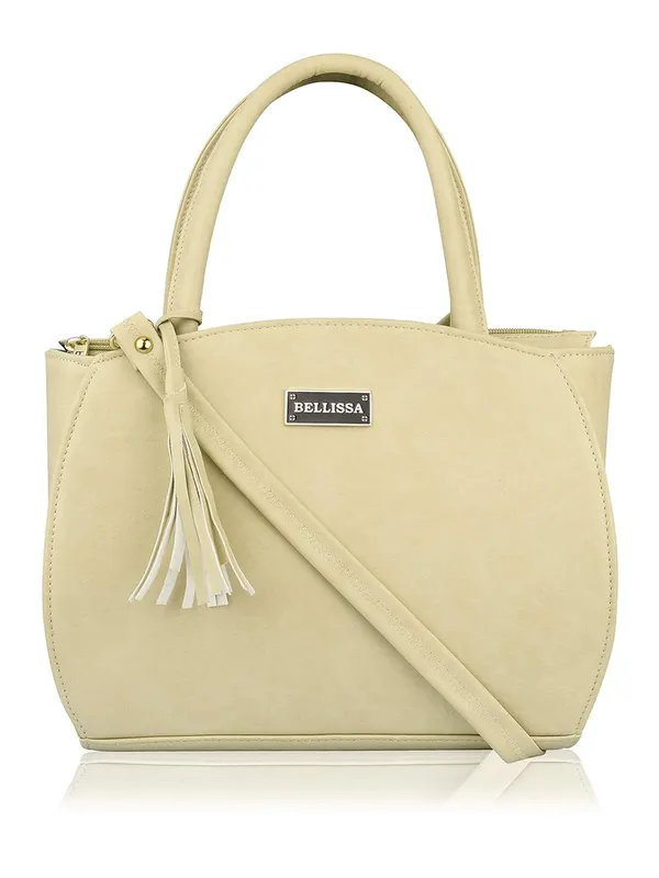 Cream_Premium_Pu_Leather_Handbag_For_Women