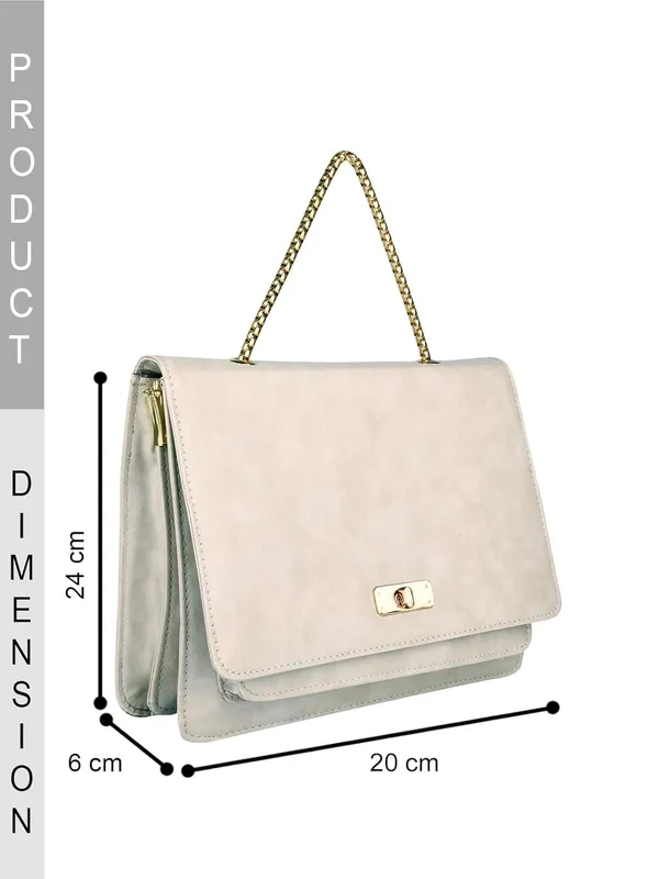 Cream_Premium_Pu_Leather_Sling_Bag_For_Women