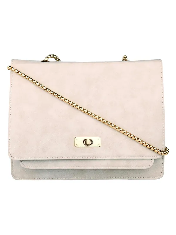 Cream_Premium_Pu_Leather_Sling_Bag_For_Women