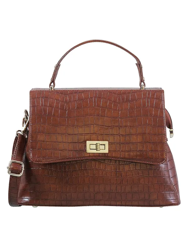 Tan_Premium_Pu_Leather_Shoulder_Bag_For_Women