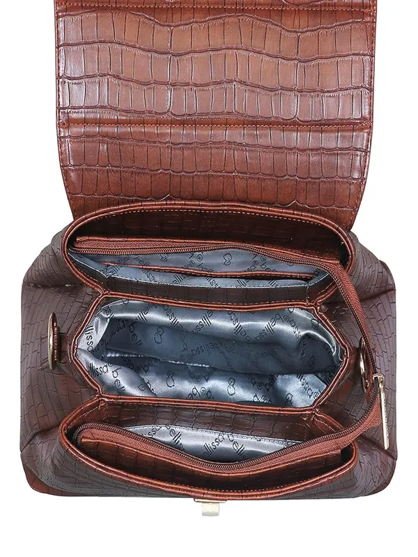 Tan_Premium_Pu_Leather_Shoulder_Bag_For_Women
