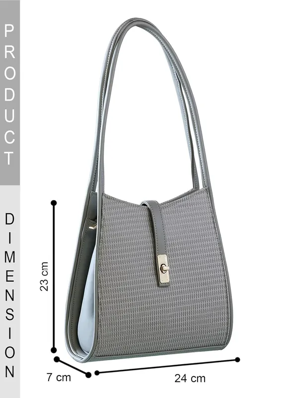 Grey_Premium_Pu_Leather_Shoulder_Bag_For_Women
