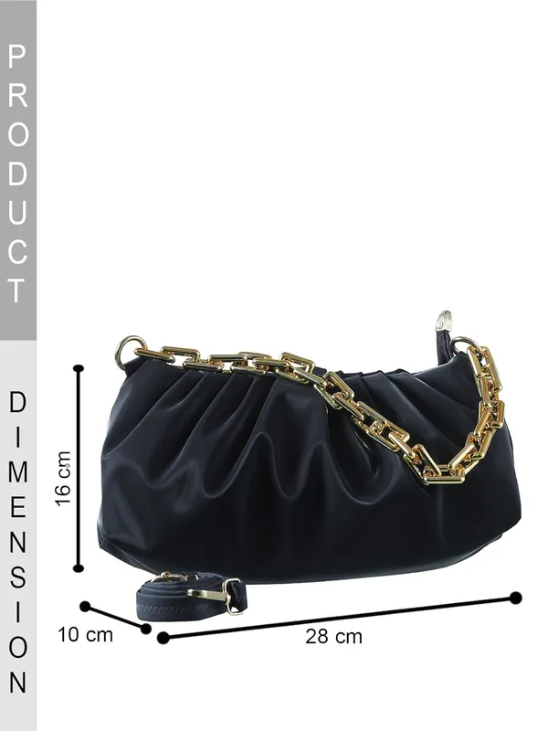 Black_Premium_Pu_Leather_Shoulder_Bag_For_Women