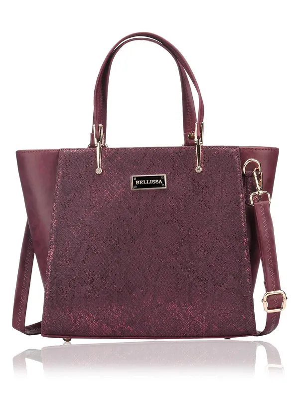 Maroon_Premium_Pu_Leather_Handbag_For_Women