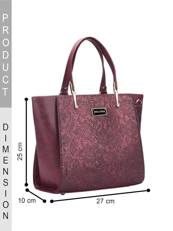 Maroon_Premium_Pu_Leather_Handbag_For_Women