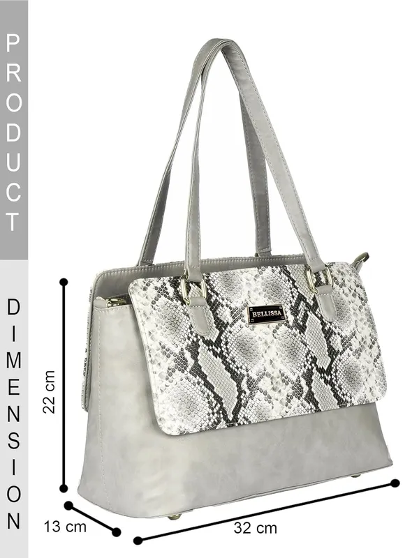 Grey_Premium_Pu_Leather_Handbag_For_Women