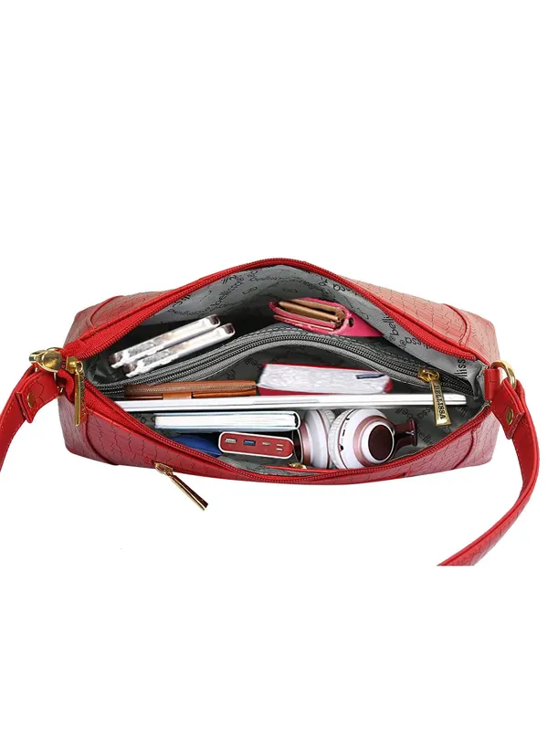 Maroon_Premium_Pu_Leather_Shoulder_Bag_For_Women