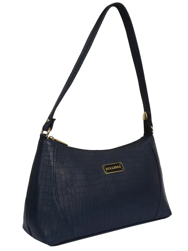 Navy_Blue_Premium_Pu_Leather_Shoulder_Bag_For_Women