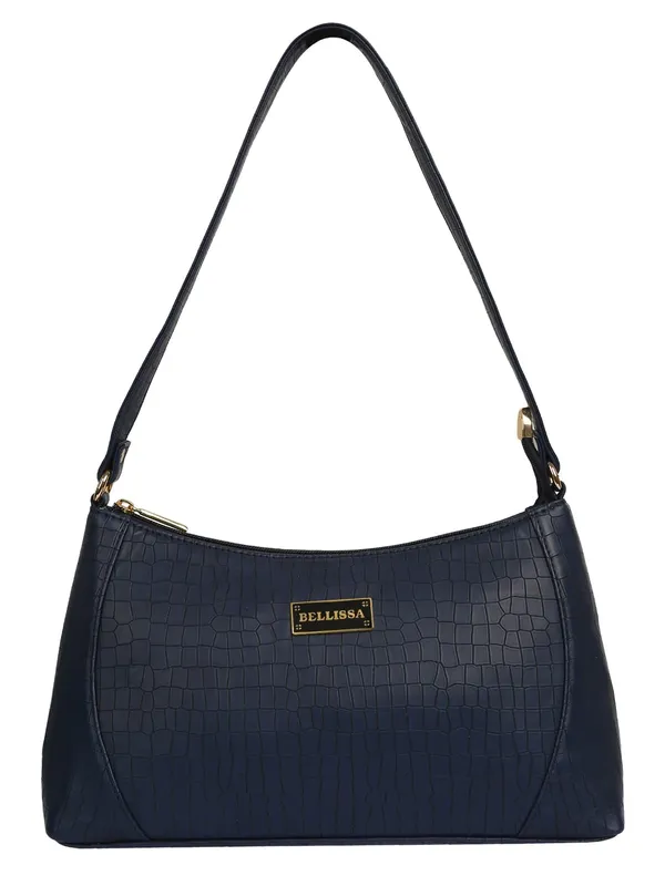 Navy_Blue_Premium_Pu_Leather_Shoulder_Bag_For_Women