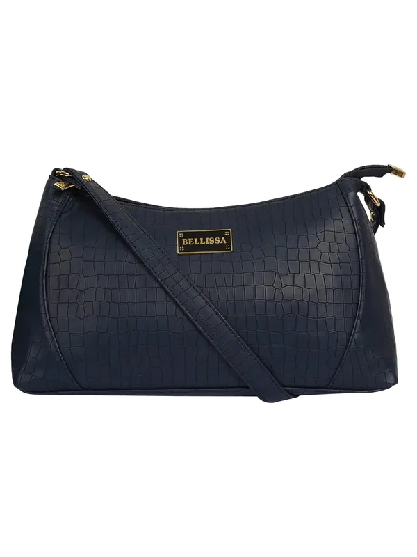 Navy_Blue_Premium_Pu_Leather_Shoulder_Bag_For_Women
