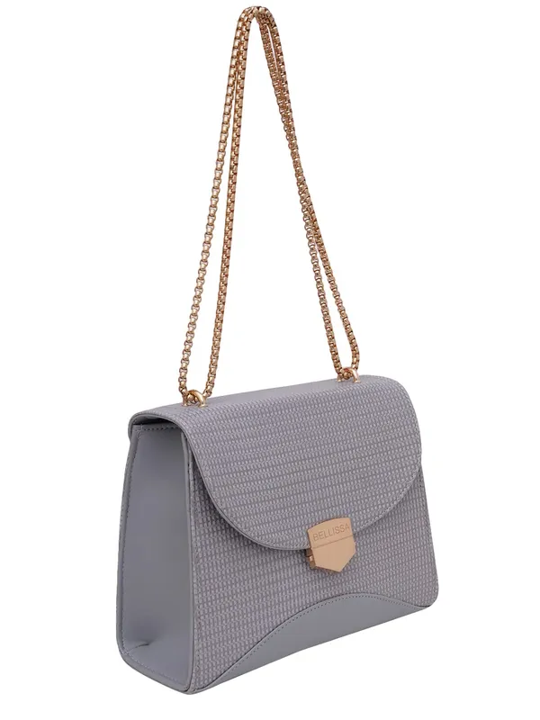 Grey_Premium_Pu_Leather_Sling_Bag_For_Women