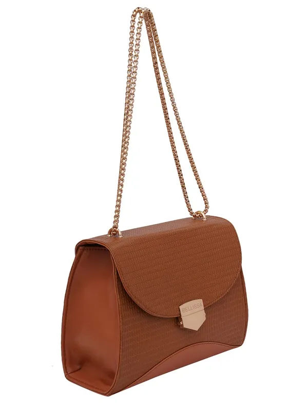 Tan_Premium_Pu_Leather_Sling_Bag_For_Women