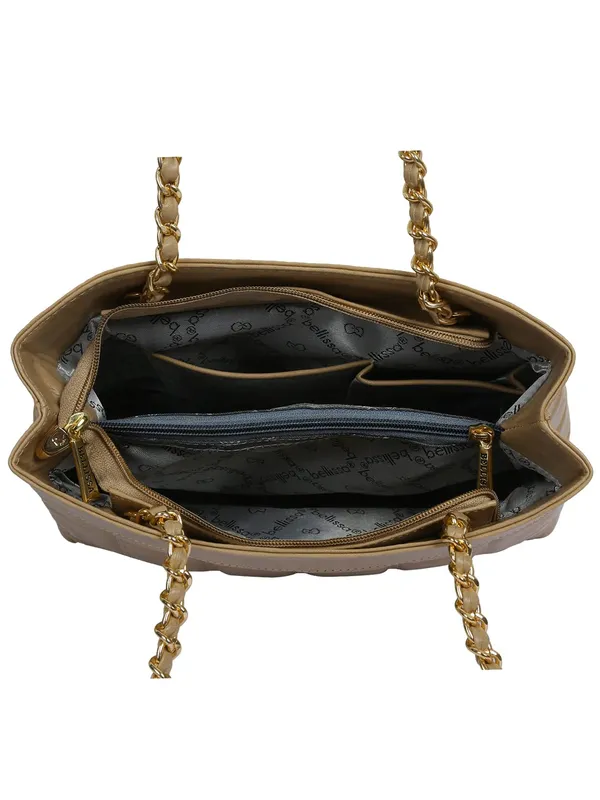 Beige_Premium_Pu_Leather_Shoulder_Bag_For_Women