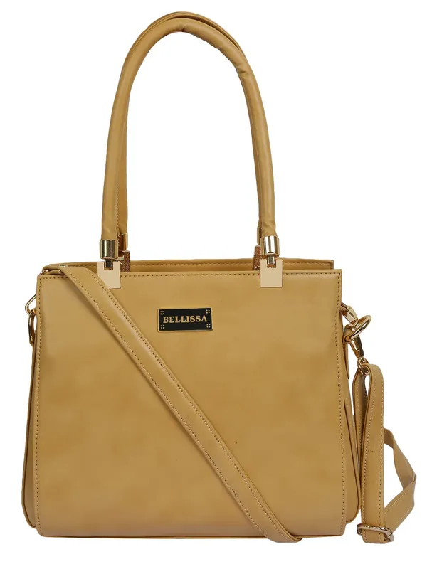 Beige_Premium_Pu_Leather_Handbag_For_Women