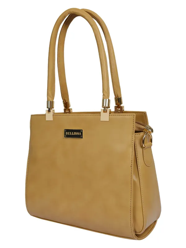 Beige_Premium_Pu_Leather_Handbag_For_Women