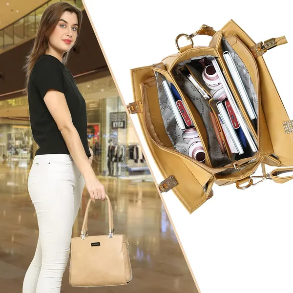 Beige_Premium_Pu_Leather_Handbag_For_Women