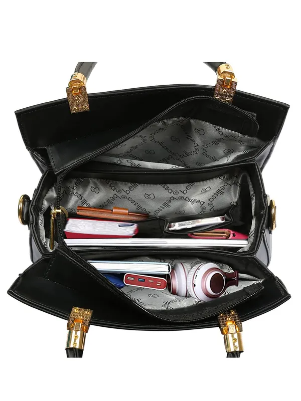 Black_Premium_Pu_Leather_Handbag_For_Women