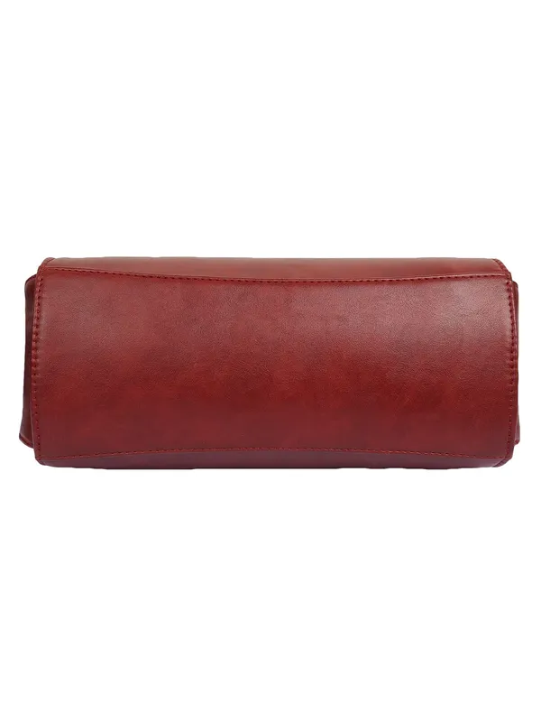 Maroon_Premium_Pu_Leather_Handbag_For_Women