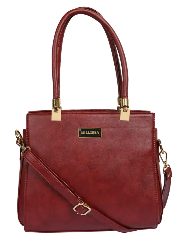 Maroon_Premium_Pu_Leather_Handbag_For_Women