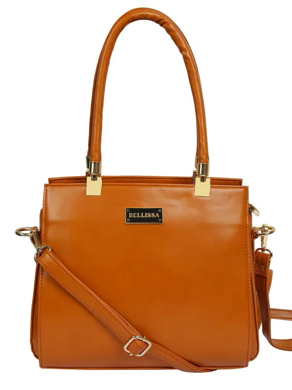 Tan_Premium_Pu_Leather_Handbag_For_Women