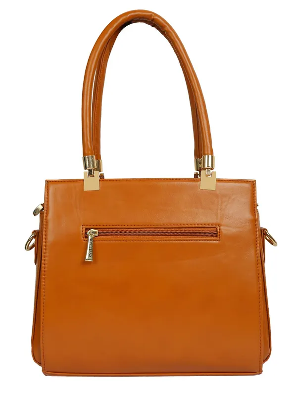 Tan_Premium_Pu_Leather_Handbag_For_Women