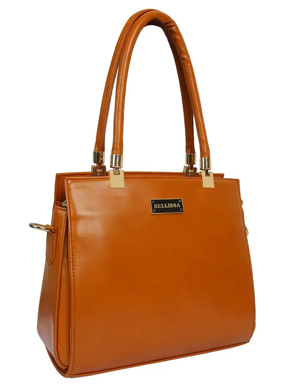 Tan_Premium_Pu_Leather_Handbag_For_Women