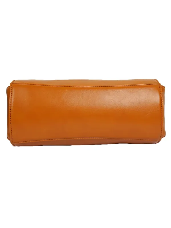 Tan_Premium_Pu_Leather_Handbag_For_Women