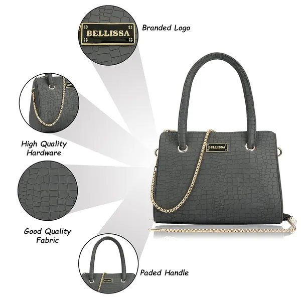 Grey_Premium_Pu_Leather_Handbag_For_Women