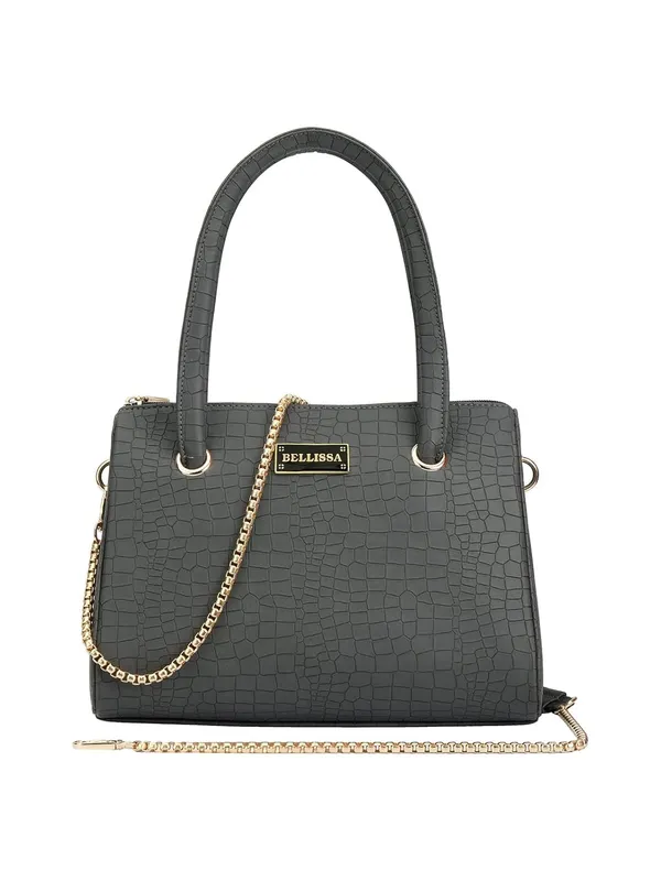 Grey_Premium_Pu_Leather_Handbag_For_Women