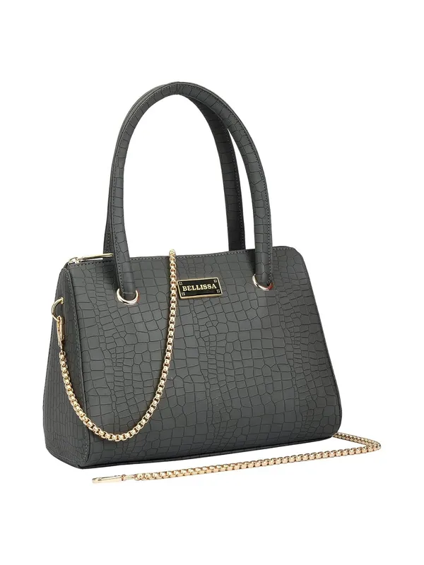 Grey_Premium_Pu_Leather_Handbag_For_Women