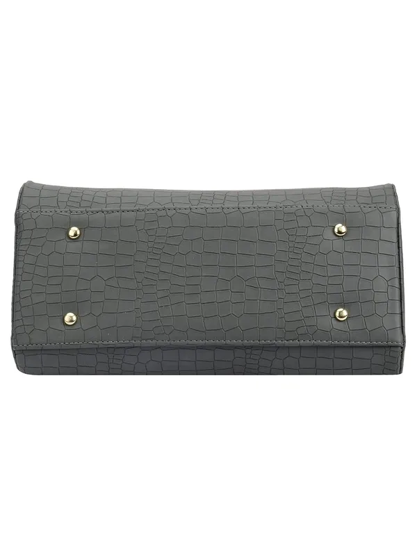 Grey_Premium_Pu_Leather_Handbag_For_Women