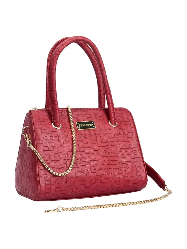 Maroon_Premium_Pu_Leather_Handbag_For_Women