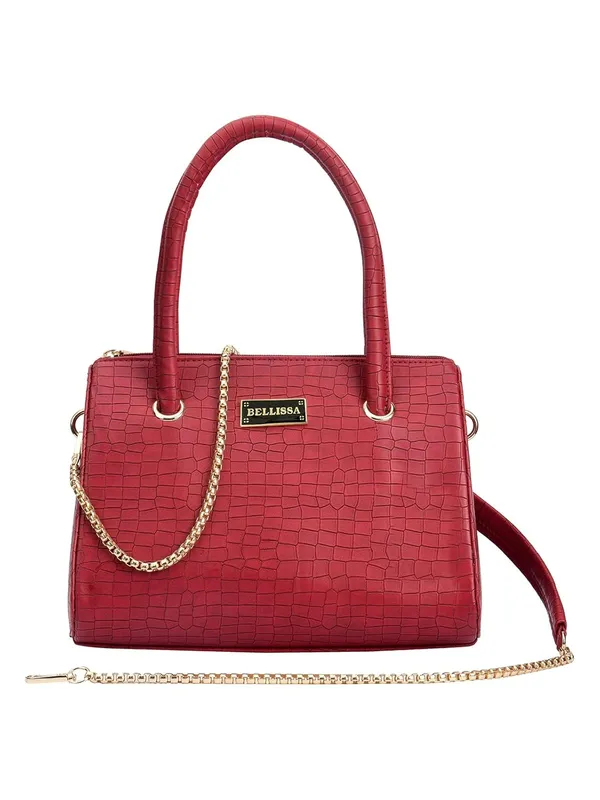 Maroon_Premium_Pu_Leather_Handbag_For_Women