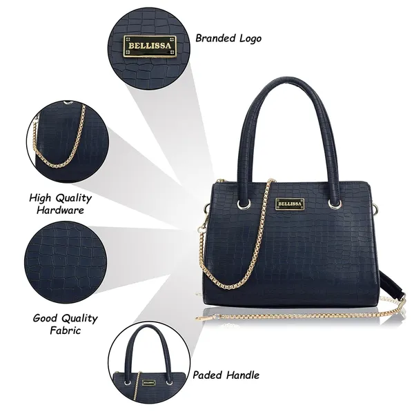Navy_Blue_Premium_Pu_Leather_Handbag_For_Women