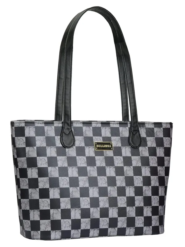 Grey_Premium_Pu_Leather_Tote_Bag_For_Women