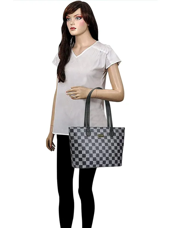 Grey_Premium_Pu_Leather_Tote_Bag_For_Women