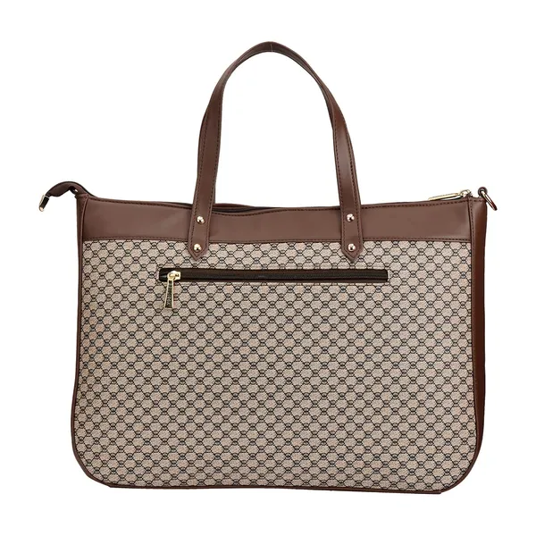 Beige_Premium_Pu_Leather_Laptop_Bag_For_Women