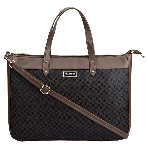 Brown_Premium_Pu_Leather_Laptop_Bag_For_Women