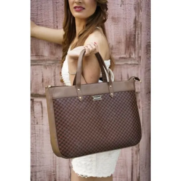 Brown_Premium_Pu_Leather_Laptop_Bag_For_Women